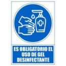 Archivo 2000 Señal Obligatorio Utilizar Gel Desinfectante 210X297 PVC Azul y Blanco