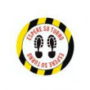 Bismark Señalizacion Vinilo Adhesivo Redondo Espere su Turno Aquí