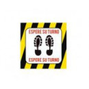 Bismark Señalizacion Vinilo Adhesivo Cuadrado Espere su Turno Aquí