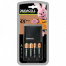 DURACELL DUR03652 Cargador 15MIN.MAS 2X Aa 1300MHA Mas 2X Aaa 750MHA