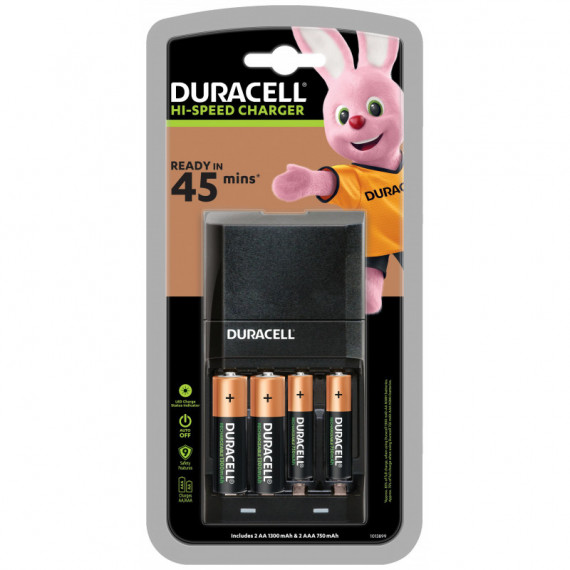DURACELL DUR03652 Cargador 15MIN.MAS 2X Aa 1300MHA Mas 2X Aaa 750MHA
