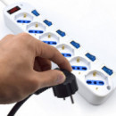 EWENT Regleta 6 Tomas Schuko con Interruptor Individual 5M