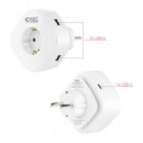 NANOCABLE Base Corriente con 3 Tomas USB con Enchufe Integrado