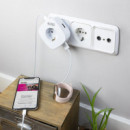 NANOCABLE Base Corriente con 3 Tomas USB con Enchufe Integrado