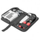 LANBERG Kit de Herramientas de Red y Probador Tester - Pelacables - Crimpadora - Herramienta de Impacto