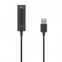 EWENT Adaptador para Auriculares Minijack con Microfono a USB 0.5M