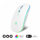 SUBBLIM Raton Optico Wireless Led Dual Flat Mouse White