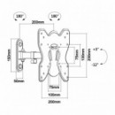 AISENS Soporte de Montaje en Pared WT42TSE-007 de 23/42 25KG Giratorio/ Inclinable