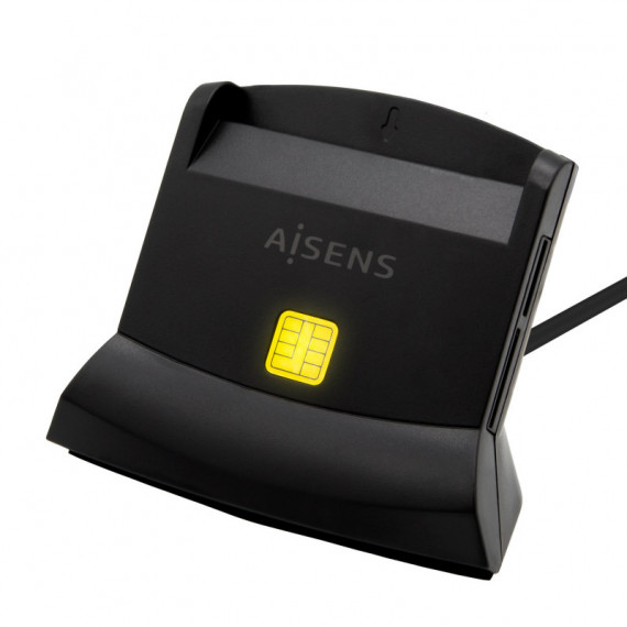 AISENS Lector de Dni-e Mas Lector de Tarjetas Usb-c Negro