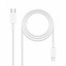 NANOCABLE Cable Usb-c a Lightning 0,5M Blanco