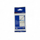 BROTHER Cinta Tubo Termorretractil  11.7MM   Texto Negro sobre Fondo Blanco Ancho 11.7MM Longitud 1.5M