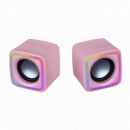 MARS GAMING Altavoces 2.0 Rgb Rosa