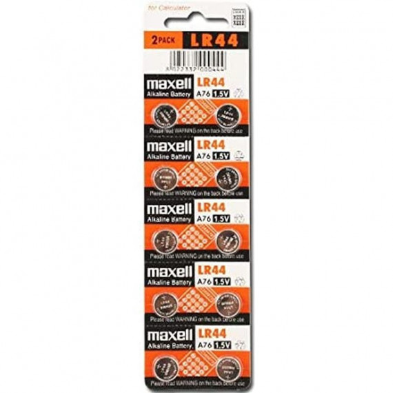 MAXELL Pila Boton Alcalina LR44 AG13 1,5V BLISTER*10
