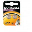 DURACELL Pila Boton Alcalina LR43 1,5V BLISTER*2