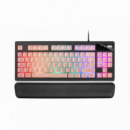 MARS GAMING Teclado Gaming H-mecanico Compacto Tkl Mkaxpes  Botones Color Pink Estructura Black Boton Roller Tecnologia H-mech