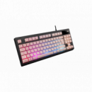 MARS GAMING Teclado Gaming H-mecanico Compacto Tkl Mkaxpes  Botones Color Pink Estructura Black Boton Roller Tecnologia H-mech
