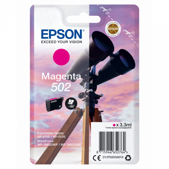 EPSON Cartucho Tinta T02V3 Nº 502 Magenta
