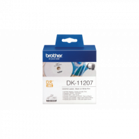 BROTHER Etiquetas DK11207  Etiquetas Circulares Precortadas para Cd/dvd (película Plástica). 100 Etiquetas Blancas de 58 Mm de -