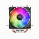 MARS GAMING Ventilador con Disipador Mcpuargb Rgb Aluminio con Base de Cobre 2 Heatpipes Hct Tpd 130W Ventilador de 90MM Silenc