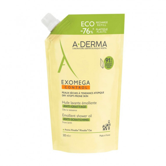 Exomega Control Aceite de Ducha Emoliente Anti-irritación Recambio  A-DERMA