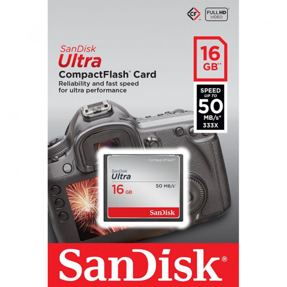 SANDISK Tarjeta Compact Flash Cf Ultra 16GB 50MBS
