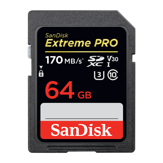 SANDISK Extreme Pro SDSDXXY-064G Tarjeta Sdxc 64GB 170MB/S V30 Uhs-i U3