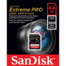 SANDISK Tarjeta Extreme Pro Sdhc 64GB 300MB/S