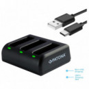 PATONA Triple Charger Gopro Hero 5. Micro Usb-cable