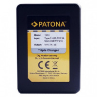 PATONA Triple Charger Gopro Hero 5. Micro Usb-cable