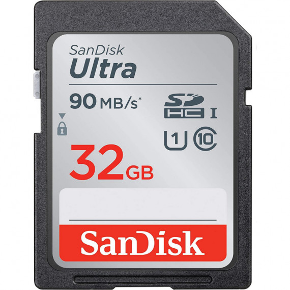SANDISK Ultra Sdhc Tarjeta de Memoria de hasta 90 Mb/s, Clase 10 Uhs-i, 32 Gb