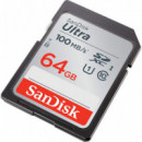 SANDISK Ultra Sdhc Tarjeta de Memoria de hasta 100 Mb/s, Clase 10 UHS-I,64 Gb