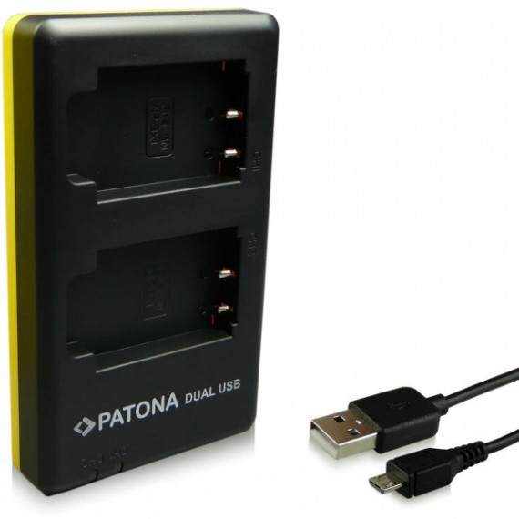 Patona cargador Dual LCD para Fuji NP-W235