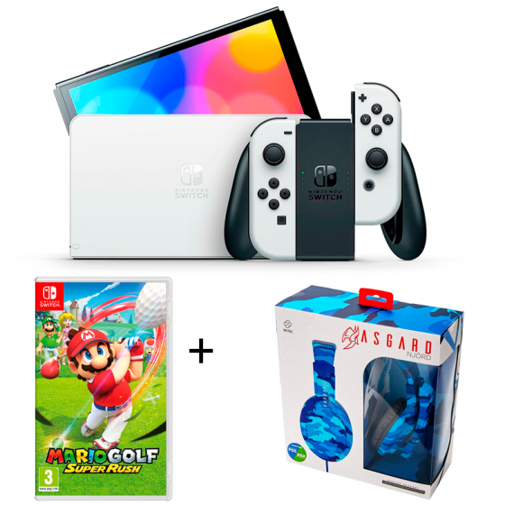 NINTENDO Switch Oled 7" + Mario Golf + Auricular