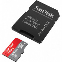 SANDISK Ultra - Tarjeta de Memoria Micro Sdhc de 64 Gb con Adaptador Sd