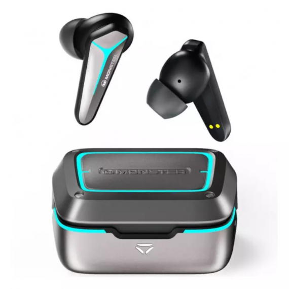 MONSTER Mission V1 Auricular Gaming Noise Cancel y Baja Latencia Gris