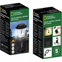 NATIONAL GEOGRAPHIC Farol de Camping con Función de Radio, Negro