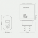 DUX DUCIS Cargador de Pared de Viaje C110 65W 2X USB Tipo C / 1X USB Power Delivery Quick Charge Negro