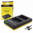 PATONA USB Dual Quick Charger para Nikon EN-EL3E