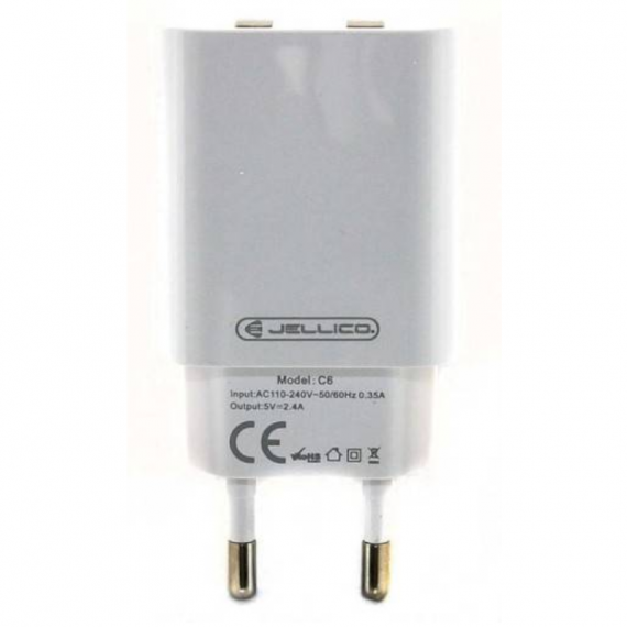 JELLICO Ac Charger C6 2.4A 2 USB White