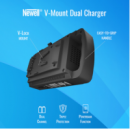 NEWELL Cargador para 2 Baterías V-mount