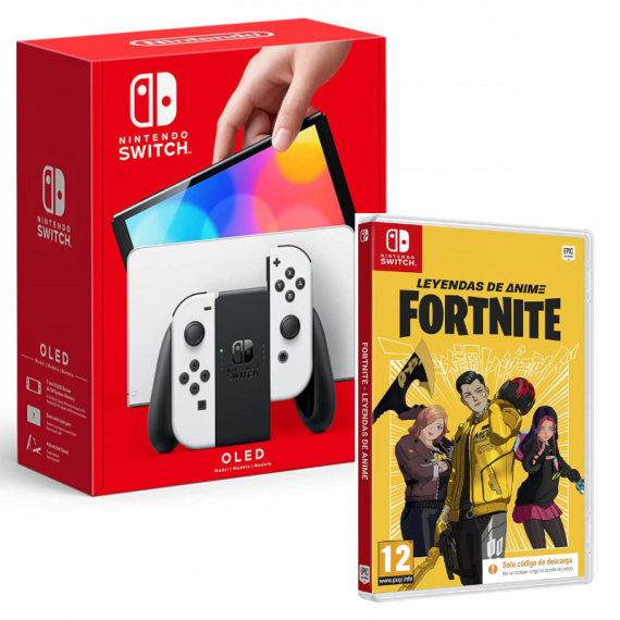 NINTENDO Switch Oled 7" + Fortnite Leyendas de Anime