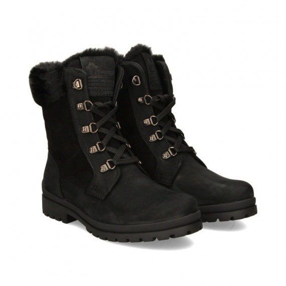 Botin Ganchos Pelo Nobuck Negro  PANAMA JACK