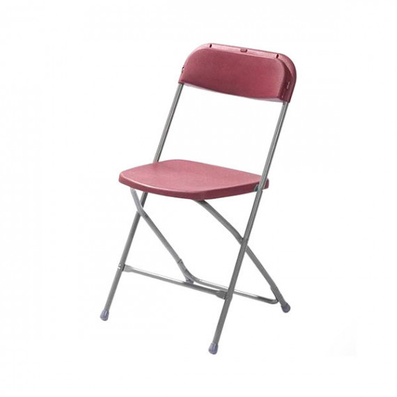 Silla Plegable Plastica Roja 45X45X89