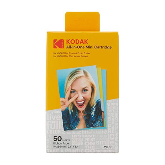 Cartucho de Papel Fotográfico KODAK All-in-one Mini 50 Hojas 54X86MM
