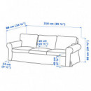Ektorp Funda Sofa 3 Plazas Totebo Beige Claro  IKEA