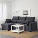 Eskilstuna Sofa 3 Plazas con Divan Hillared Antracita  IKEA