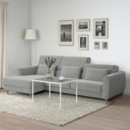 Slatorp Sofa 3 Plazas con Divan Derecha Tallmyra Blanco/negro  IKEA