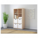 Kallax Estanteria 77X147 Efecto Roble Tinte Blanco  IKEA