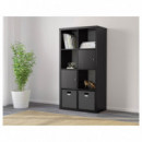 Kallax Estanteria 77X147 Negro-marron  IKEA