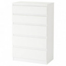 Kullen Comoda 5 Cajones 70X112 Blanco  IKEA